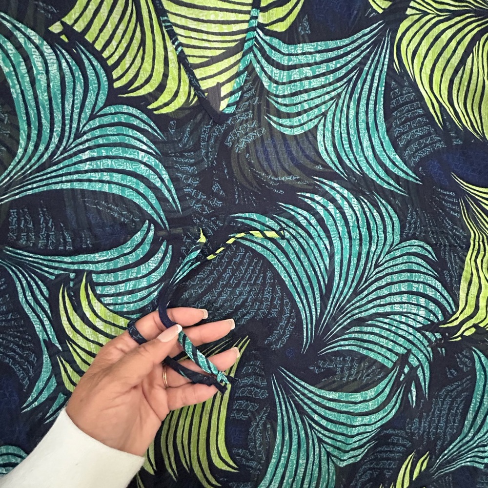 H & M • Green & Blue Cover Up Dress • XS/S - Picture 5 of 8